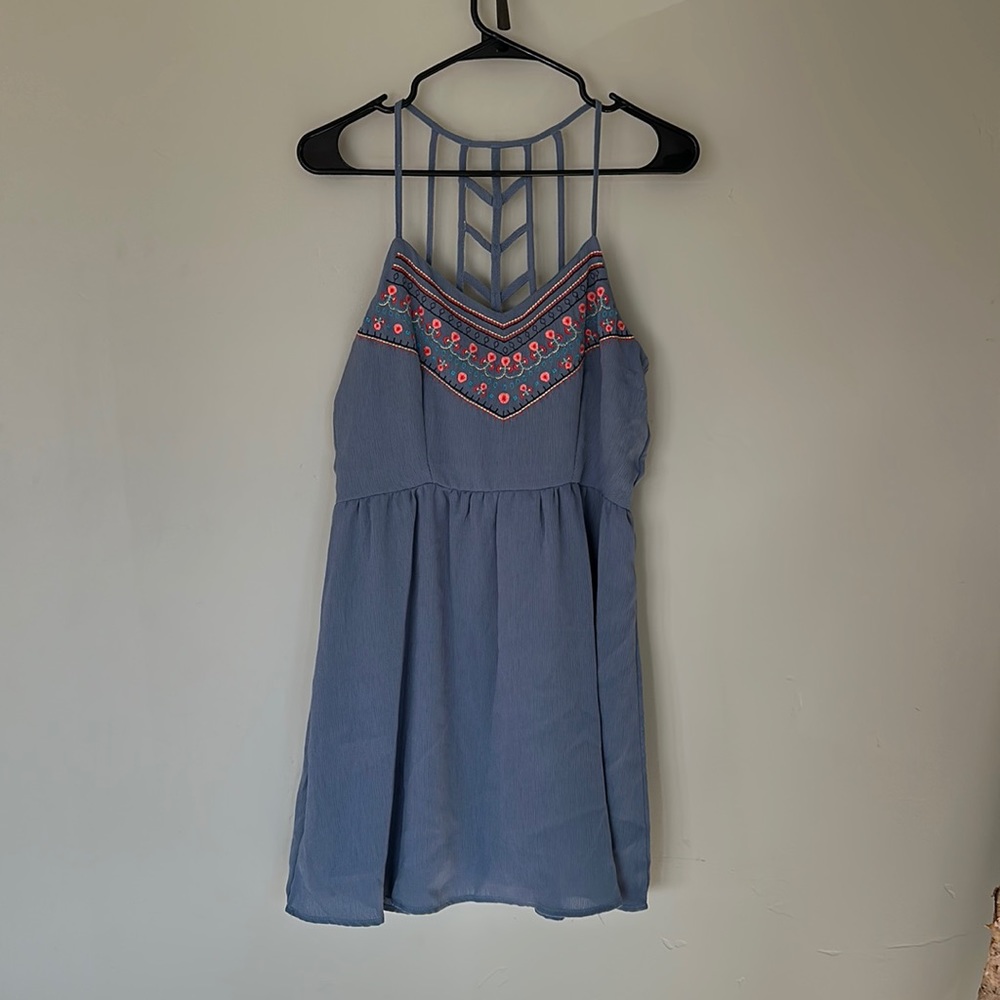 Floral Patterned and Periwinkle Sundress
